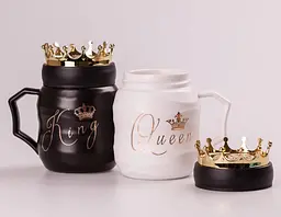 Набір чашок Jumbo King & Queen керамічний 2 шт. - мініатюра 2