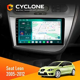 Штатна магнітола Seat Leon 2005-2015 Cyclone C9-013 4x64 DSP 4G Cyclone (НФ-00007420)