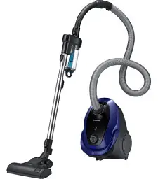 Пилосос Samsung VC07M25H0WB/UK, Blue, 750W, тип збирання суха, мішок, пилозбірник 2.5L, насадки підлога/килим, основна, щілинна - мініатюра 4