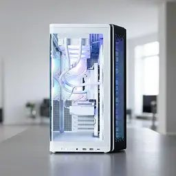 Zalman Корпус P60 без БР, 2xUSB3.0, 1x Type C, 3x120мм ARGB Reverse, 2x120мм ARGB, VGA 435мм, LCS ready, Curved Tempered Glass, Dual Chamber, ATX, білий - мініатюра 3