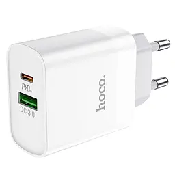 МЗП Hoco C80A Plus Rapido PD20W+QC3.0 (1USB-A/1C) White - мініатюра 3