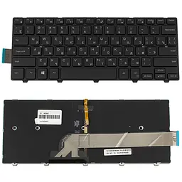Клавіатура для ноутбука DELL (Vostro: 3458, 3459, Latitude: 3450) rus, black, підсвічування клавіш - мініатюра 2