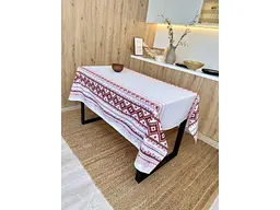 Скатертина ПЛАТКИ-ОПТ 110*150 бавовняна "Коровай" - мініатюра 2