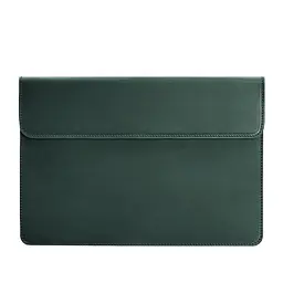 Шкіряний чохол-конверт BlankNote на магнітах для MacBook 13 Зелений Crazy Horse - мініатюра 5