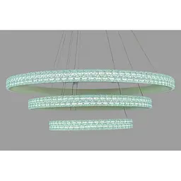 Підвісна люстра LED нал столом Linisoln 1956-80*60*40 WH метал, акрил, LED-стрічка, 80*60*40 см, 140 Вт - мініатюра 4