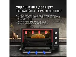 Духовка настільна Perfelli CLASSIC 48 BLACK - мініатюра 3