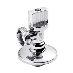 Кран приладовий кутовий Karro KR-5001 латунь 1/2 "х3/4" Хром 30412