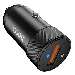 Автомобільний зарядний пристрій Hoco Z32A QC3.0 4A + microUSB Cable (Black) [59112] - мініатюра 2