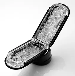 Мастурбатор Tenga Flip Zero Electronic Vibration Black із змінною інтенсивністю, розкладний, 18х7.5 (чорний) - мініатюра 2