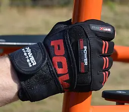 Рукавички для фітнесу Power System PS-2800, Black/Red - L - мініатюра 4