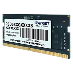 Модуль пам'яті для ноутбука SoDIMM DDR5 8GB 4800 MHz Patriot (PSD58G480041S) - мініатюра 2