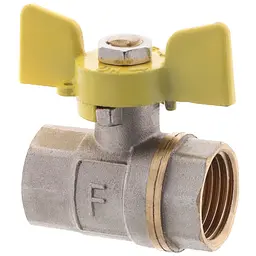 Кран кульовий Ferro Pl 1/2" ГГМ газ art. 602 (латунна куля) FE0559 - мініатюра 2