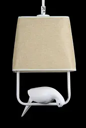 Люстра стельова Splendid Ray L29525/1, E27, 40Вт, 3000K, білий/бежевий метал/тканина/кераміка, сучасний стиль для дому - мініатюра 3