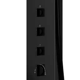 Душова панель Corsan Neo black LED S060MBLLED, Чорний матовий - мініатюра 3