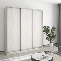 Шафа-купе тридверна MebelStar Стандарт AL 3ДСП 190x60x210 см Аляска сірий (MBS-2885)
