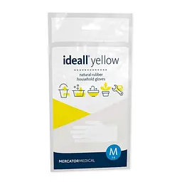 Рукавиці гумові Mercator Ideall Yellow господарські M (10004003)