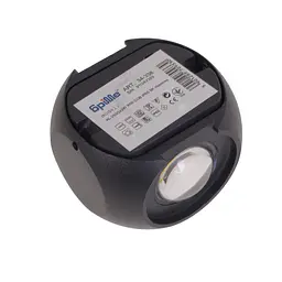 Підсвітка Brille LED фасадна IP65 AL-293/2х3W COB BK - мініатюра 2