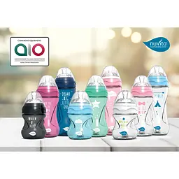 Пляшечка для годування Nuvita Mimic Cool, антиколікова, 330 мл, чорний (NV6052BLACK) - мініатюра 4