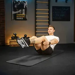 Коврик для йоги Trex Sport TX-018NGM NBR 1см 180х60 чорний - мініатюра 4