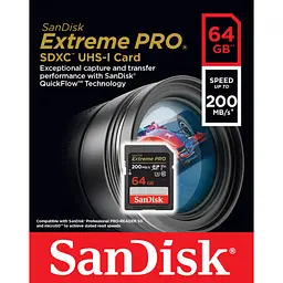 Карта пам'яті SanDisk SDXC Extreme PRO 64GB UHS-I U3 V30 Class 10 (SDSDXXU-064G-GN4IN) [112143] - мініатюра 3