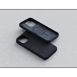 Чохол-накладка Njord Salmon Leather MagSafe Case Black для iPhone 15 Pro (NA53SL00) - мініатюра 6