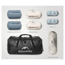 Дорожня сумка Naturehike Водонепроникна CNK2450XB015, 90 л, чорна (6975641883753) - мініатюра 4