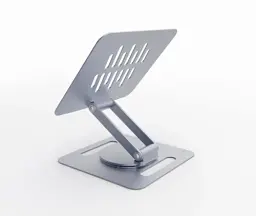 Підставка для ноутбука до 15.6" Gembird NBS-DR1-01, Silver, алюмінієва, поворотна (на 360°) - мініатюра 3