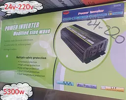 Автоінвертор 24 V-220 V перетворювач напруги WimpeX 24 V-220 V 5300 W - мініатюра 6