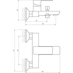 Змішувач для ванни Globus Lux Milano GLM-0102 - мініатюра 4