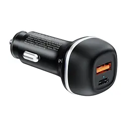 Зарядний пристрій ColorWay USB-C PD45W + USB QC3.0 car adapter (CW-CHA067PD-BK) - мініатюра 3