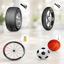 Портативний автомобільний повітряний компресор,air pump AND LY-1096 / Насос автомобільний акумуляторний зі змінними насадками - мініатюра 3