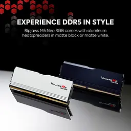 Модуль пам'яті G.Skill DDR5 64GB (2x32) Ripjaws M5 6000Mhz Neo RGB White AMD EXPO (F5-6000J3636F32GX2-RM5NRW) - мініатюра 6