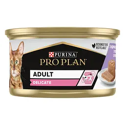 Уцінка. Вологий корм для котів з чутливим травленням Purina Pro Plan Delicate мус з індичкою 85 г (12458899) - мініатюра 3