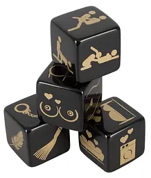 Гральні кубики для сексу Orion, 4 шт (чорний)