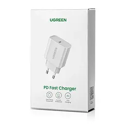 Мережевий зарядний пристрій UGREEN CD137 Fast Charging Power Adapter with PD 20W EU (Білий) (UGR-60450) - мініатюра 2