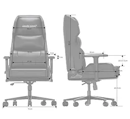 Ігрове крісло Anda Seat X3 Gaming Sofa Black PVC (AD-W-SF03-04-B-PV) - мініатюра 8