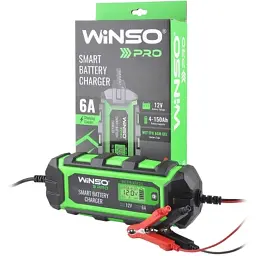 Зарядний пристрій для автомобільного акумулятора WINSO PRO LCD 6A, 12V, 4-150Ah (139510) - мініатюра 2