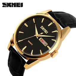 Наручний годинник чоловічий 9073GDBK-B Gold-Black men Skmei acs0029907 - мініатюра 2