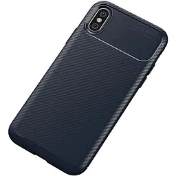 Чохол-накладка Toto TPU Carbon Fiber 1.5 mm Case Apple iPhone X/XS Dark Blue - мініатюра 3