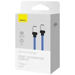 Кабель Baseus CoolPlay Series Fast Charging Cable Type-C to Lightning 20W 2m CAKW000103 Blue - мініатюра 4