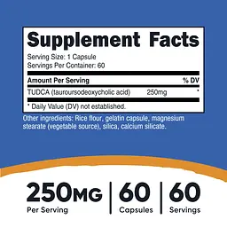 Тауроурсодезоксихолева кислота Nutricost TUDCA 250 мг 60 капсул - мініатюра 3