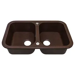 Кухонна мийка Adamant Twins 765x470x190 mokko 307223, Коричневий - мініатюра 2