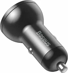 Автомобільний зарядний пристрій Baseus Digital Display Dual USB 4.8A 24W grey (CCBX-0G) - мініатюра 4
