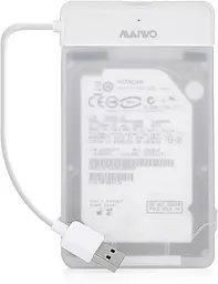 Кишеня зовнішня Maiwo K104-U3S 2.5" USB 3.0 white - мініатюра 2