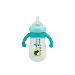 Пляшечка пластикова Mega Zayka з силіконовими ручками 260 мл MGZ-0200 (Turquoise) - мініатюра 2