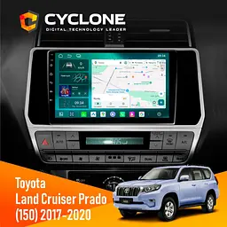 Штатна магнітола Toyota Land Cruiser Prado 150 2017-2020 Cyclone C10-013 4x64 DSP 4G Cyclone (НФ-00008080)