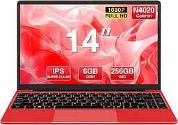 Ноутбук WOZIFAN Laptop W7 14inch 6/256Gb Red