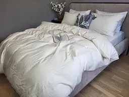 Комплект постільної білизни з вареної бавовни Ivory, LUXURY Washed - двоспальний