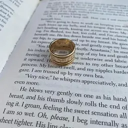 Широка каблучка з жовтого золота 14.5 K-0029 - мініатюра 5