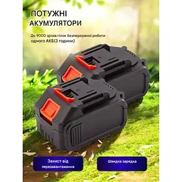 Cекатор AND бездротовий акумуляторний з двома батареями в кейсі для обрізки кущів гілок і дерев в саду - мініатюра 10